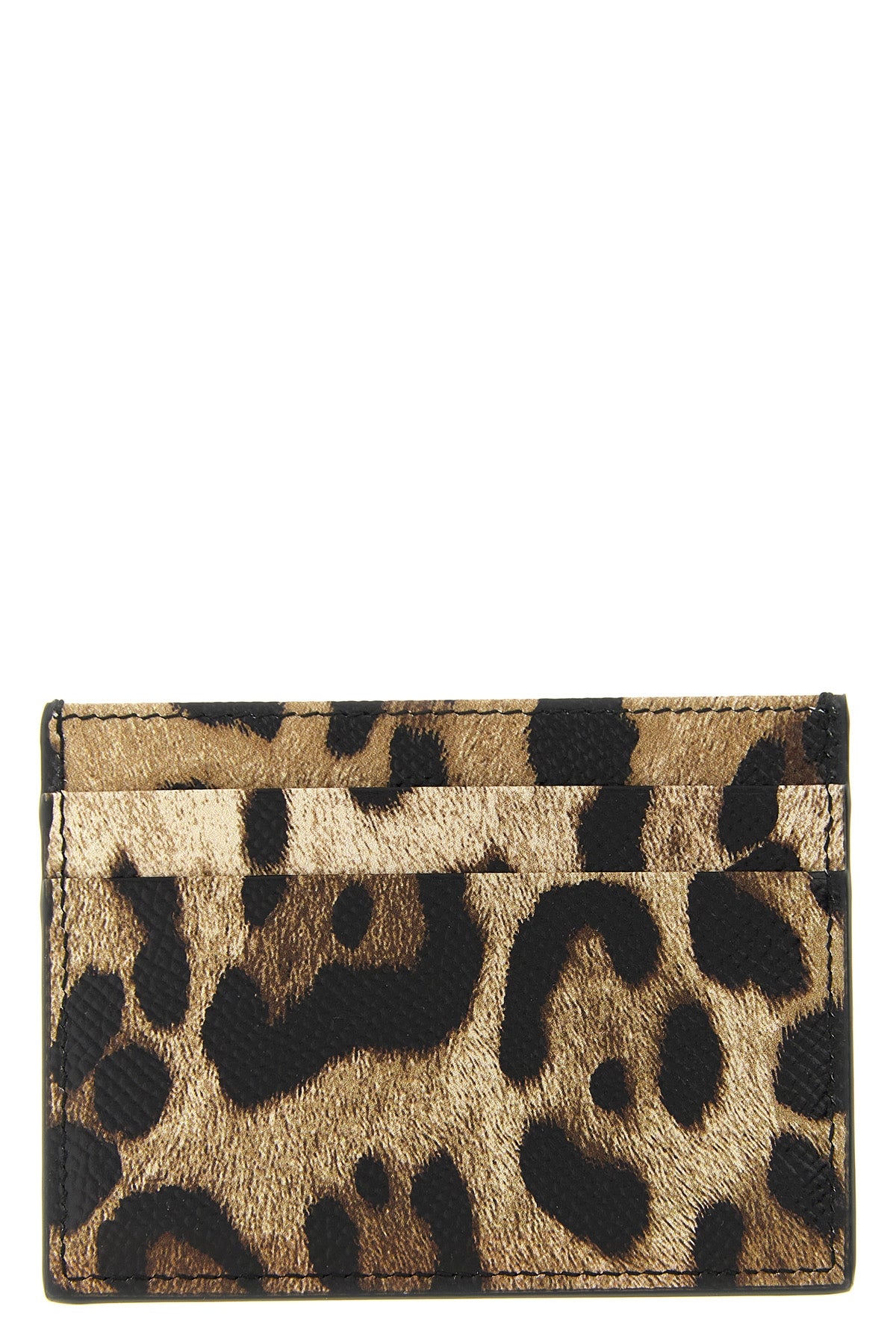 DOLCE amp; GABBANA OS dauphine animal print leather card holder