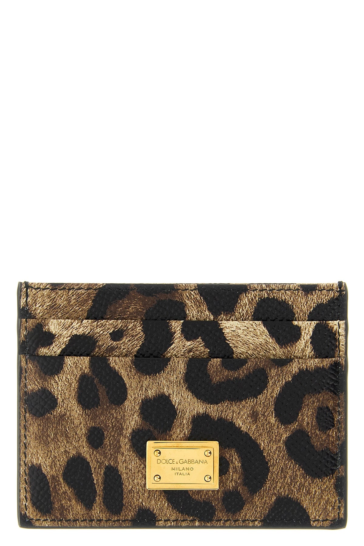 DOLCE amp; GABBANA OS dauphine animal print leather card holder