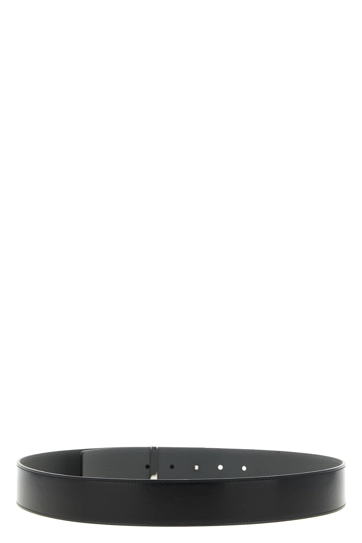reversible belt in smooth and hammered calf leather