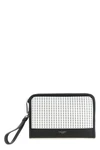 atene clutch bag in plongé calf leather