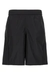 bermuda shorts in synthetic fabric