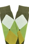 diamond-patterned cotton stocking