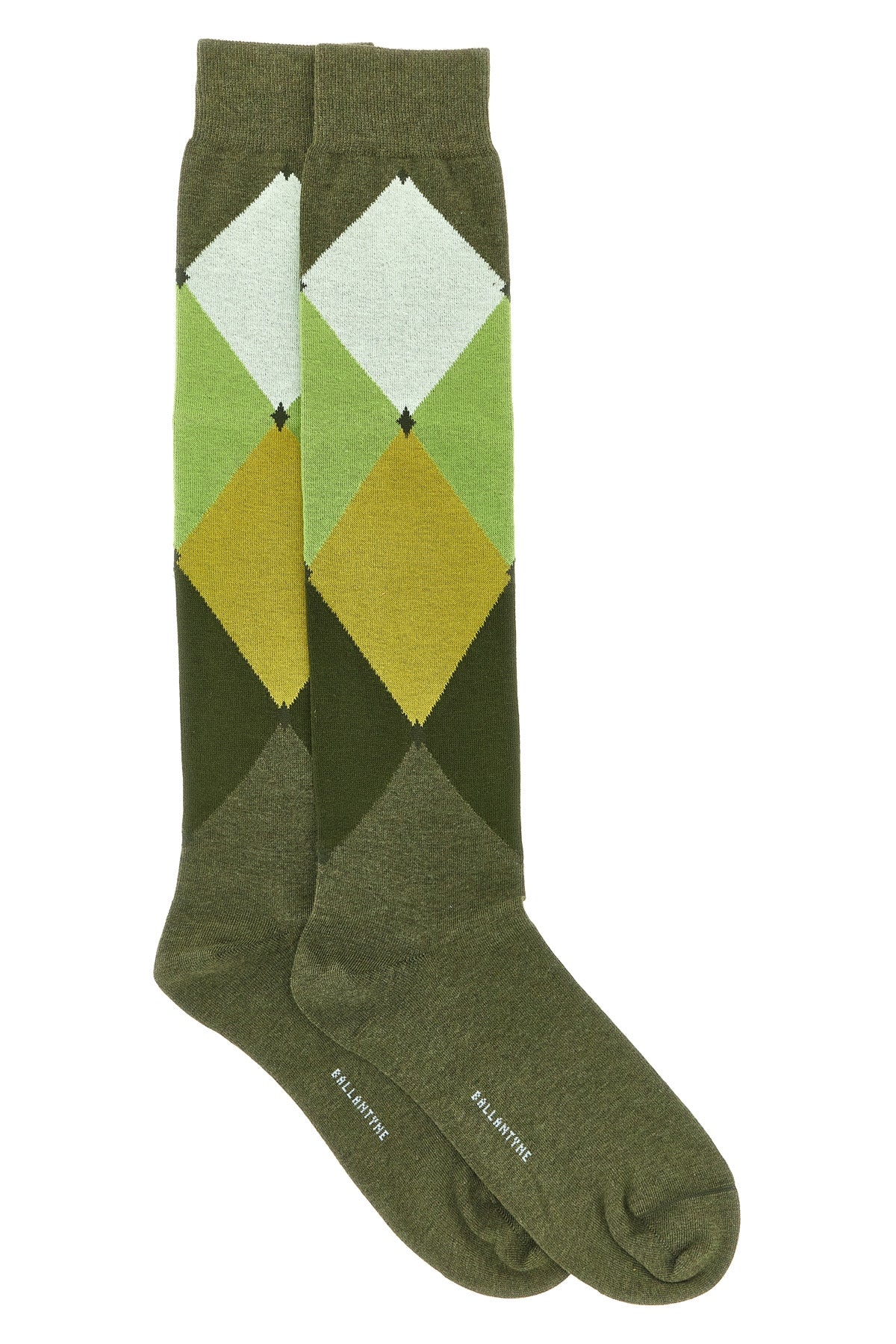 BALLANTYNE OS diamond-patterned cotton stocking