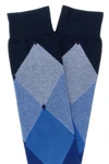 diamond-patterned cotton stocking