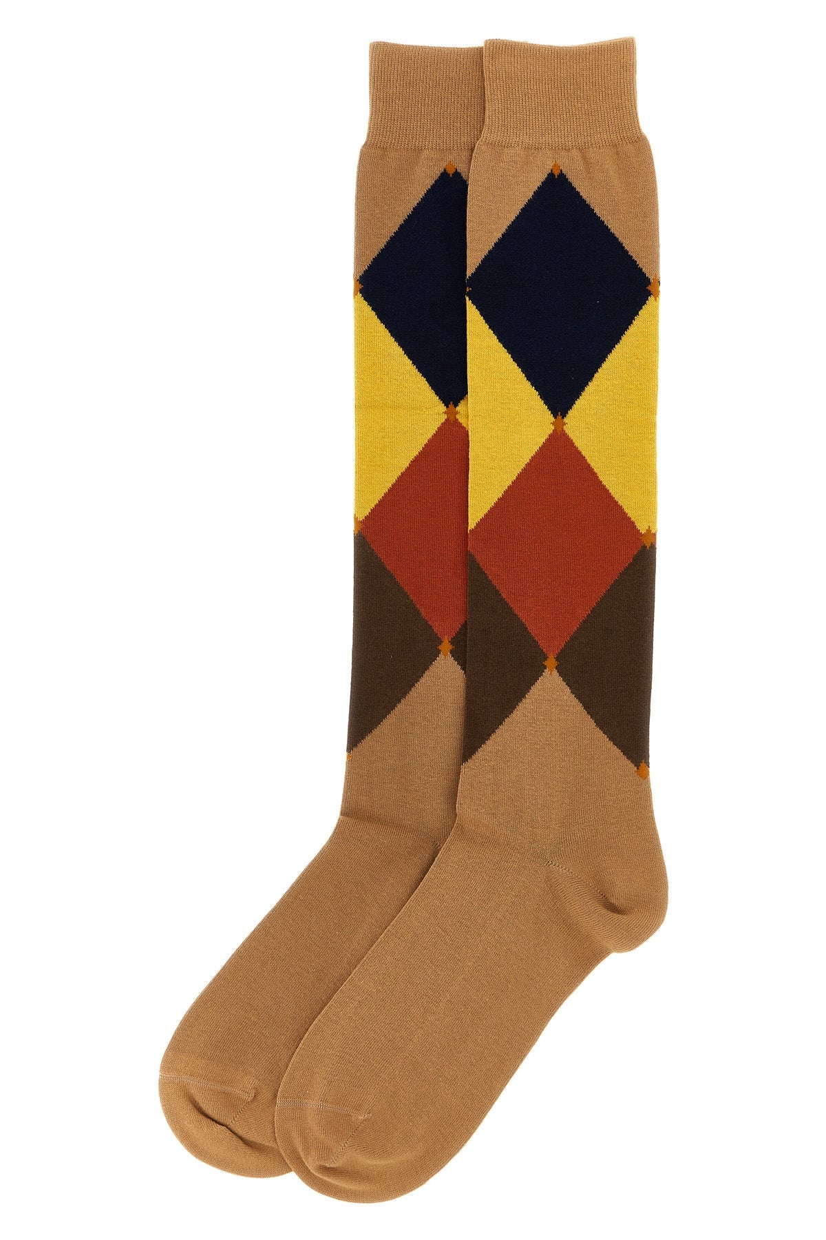 BALLANTYNE OS diamond-patterned cotton stocking