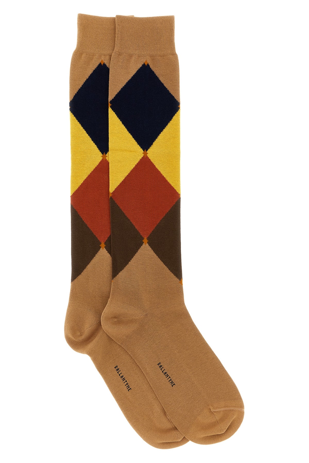 BALLANTYNE OS diamond-patterned cotton stocking