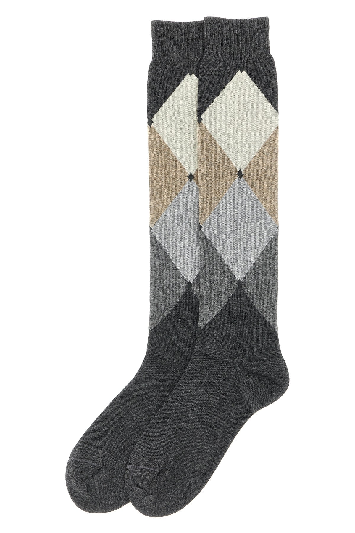 BALLANTYNE OS diamond-patterned cotton stocking