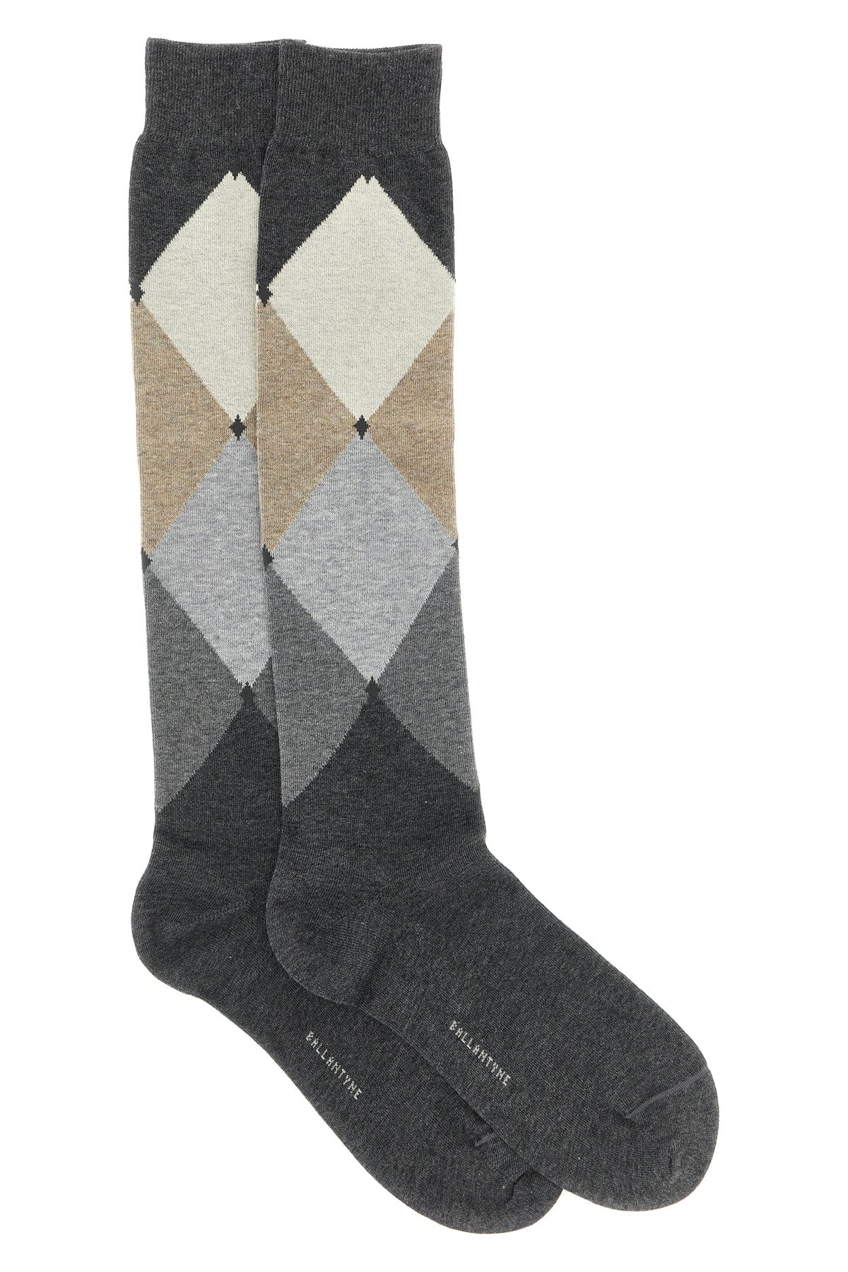 BALLANTYNE OS diamond-patterned cotton stocking