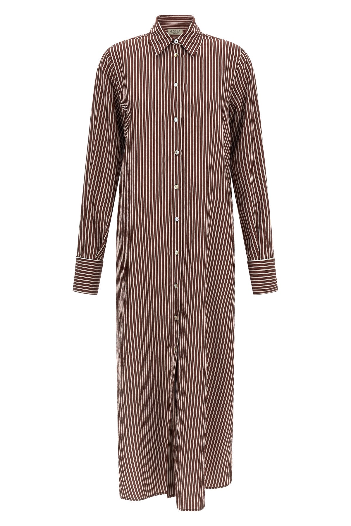 LE TWINS 40 brina striped cotton poplin midi dress