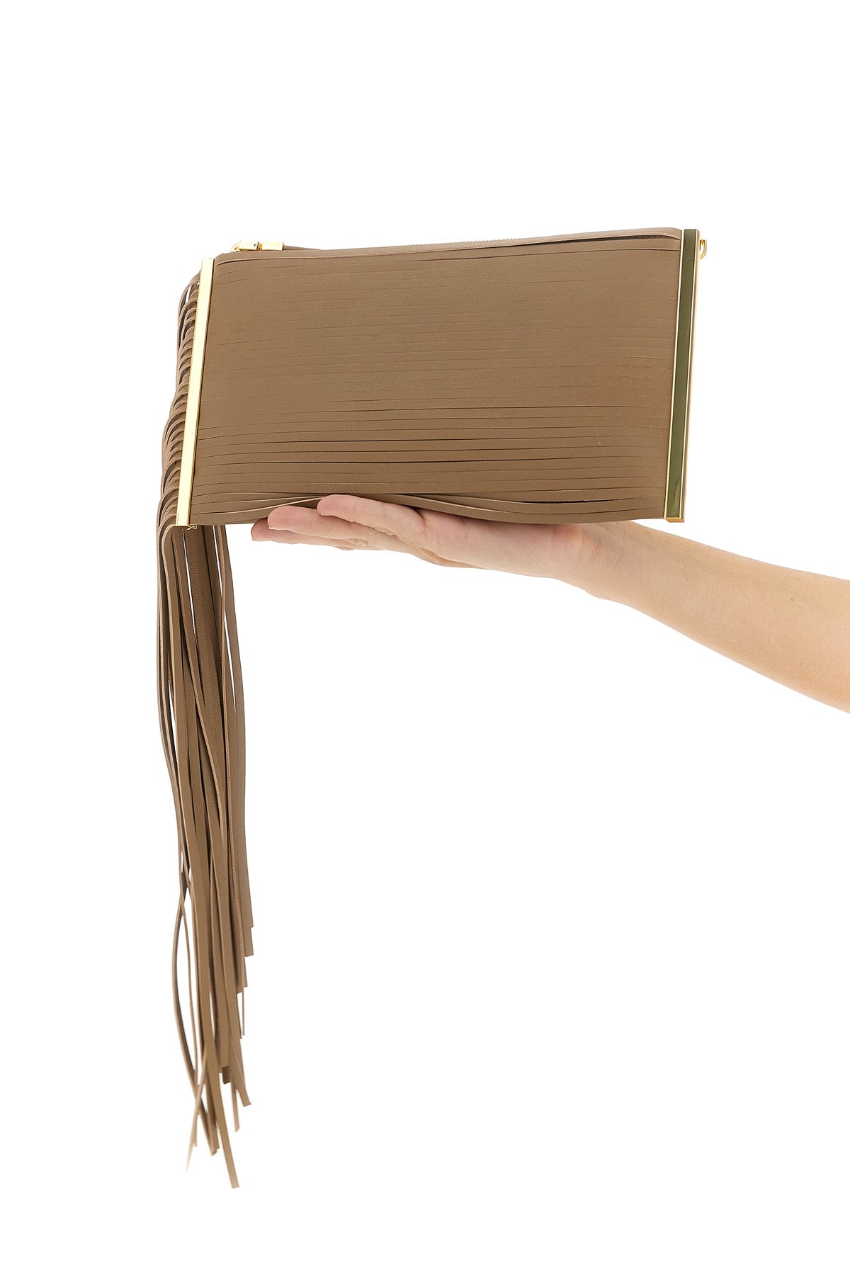ELISABETTA FRANCHI OS leather clutch bag