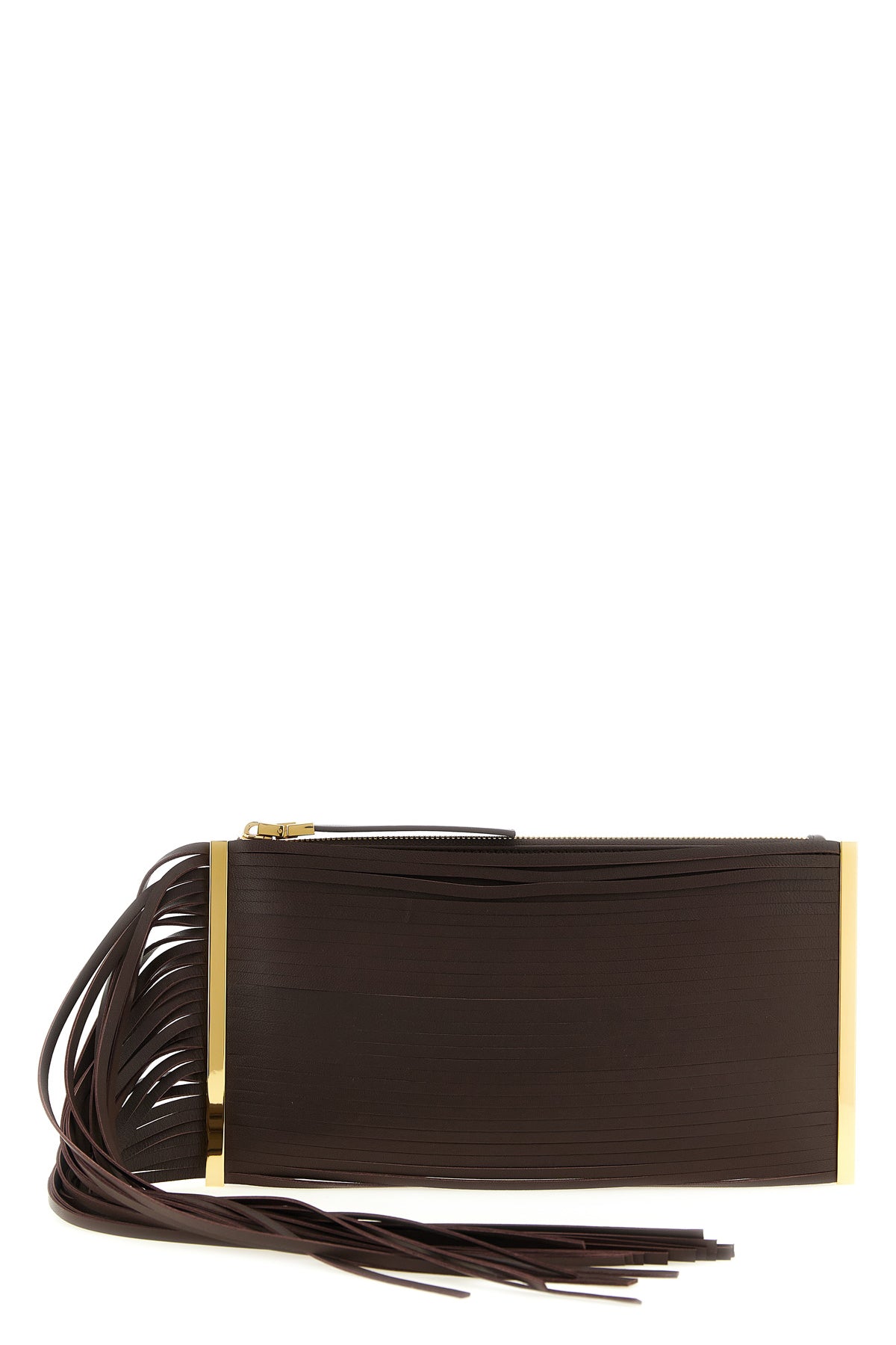ELISABETTA FRANCHI OS leather clutch bag