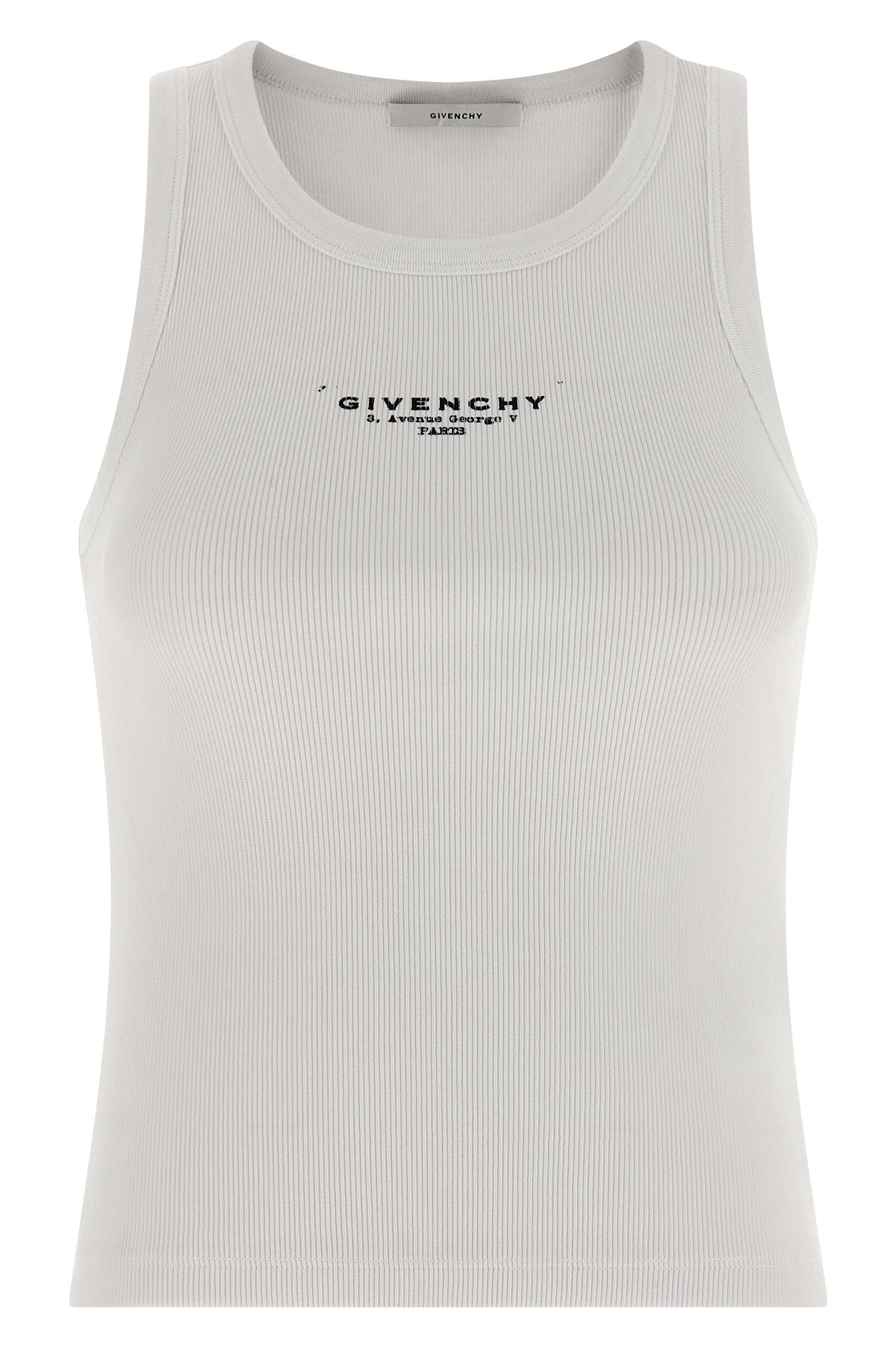 GIVENCHY M stretch ribbed cotton top