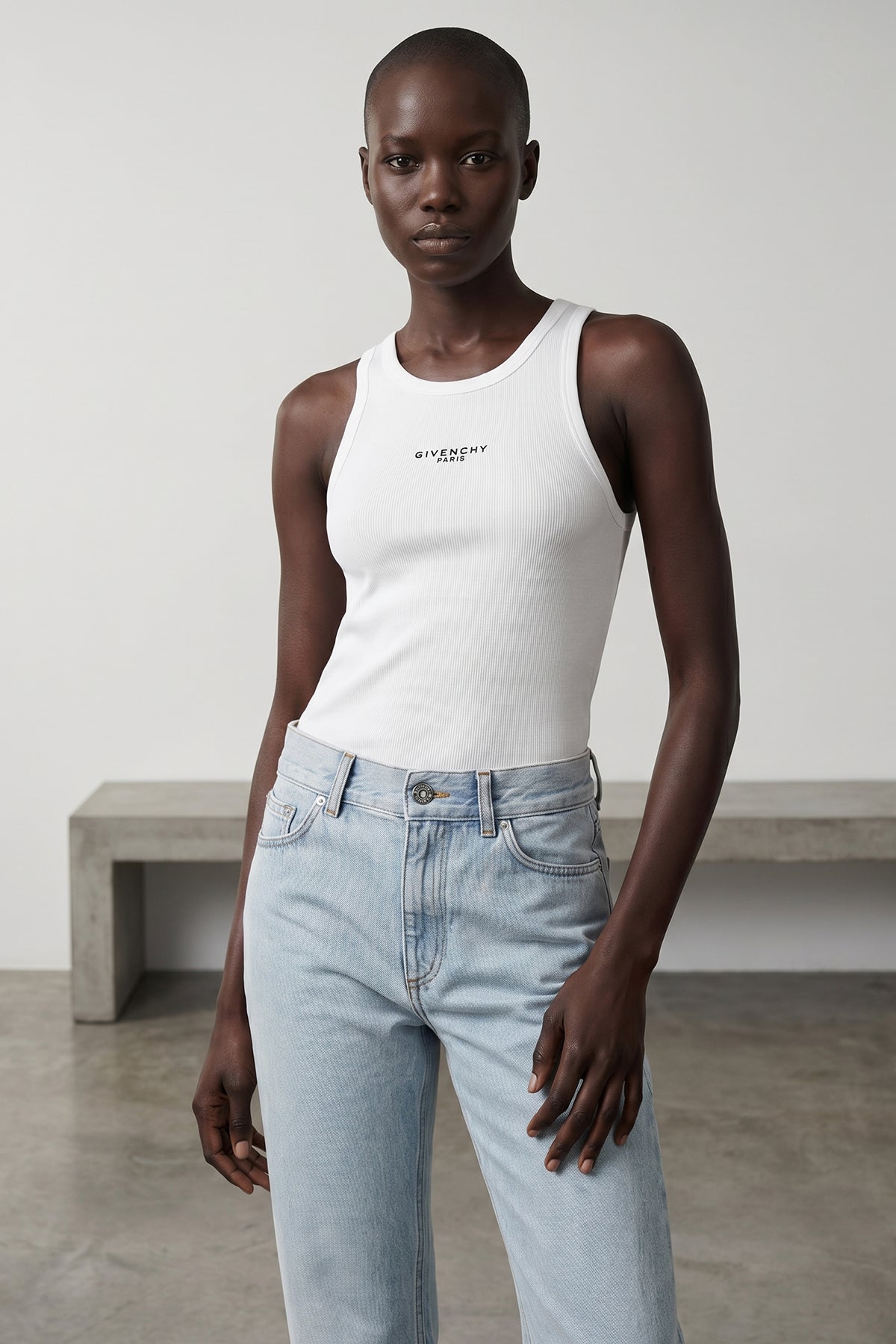 GIVENCHY M ribbed cotton top