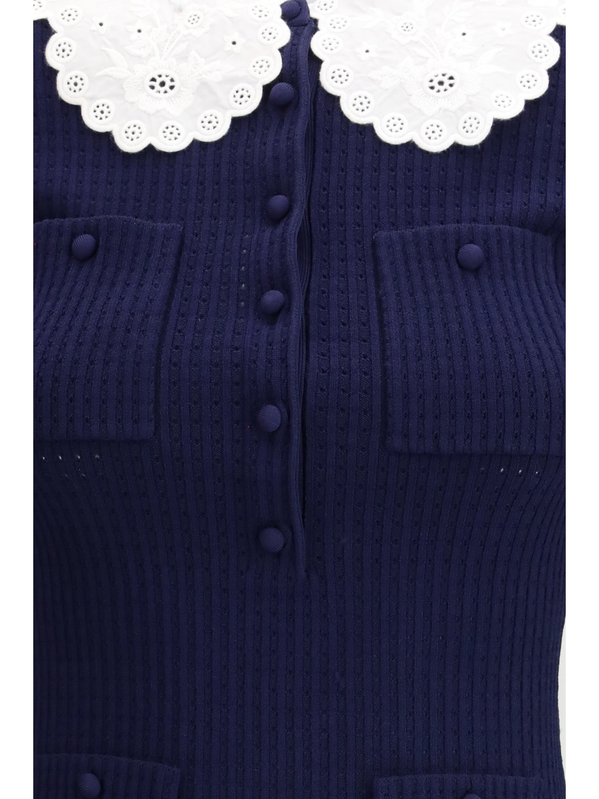 knit taffeta mini dress
