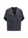 jacket in oversized floral jacquard denim