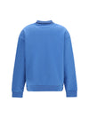 crewneck sweatshirt with embroidered logo and collar