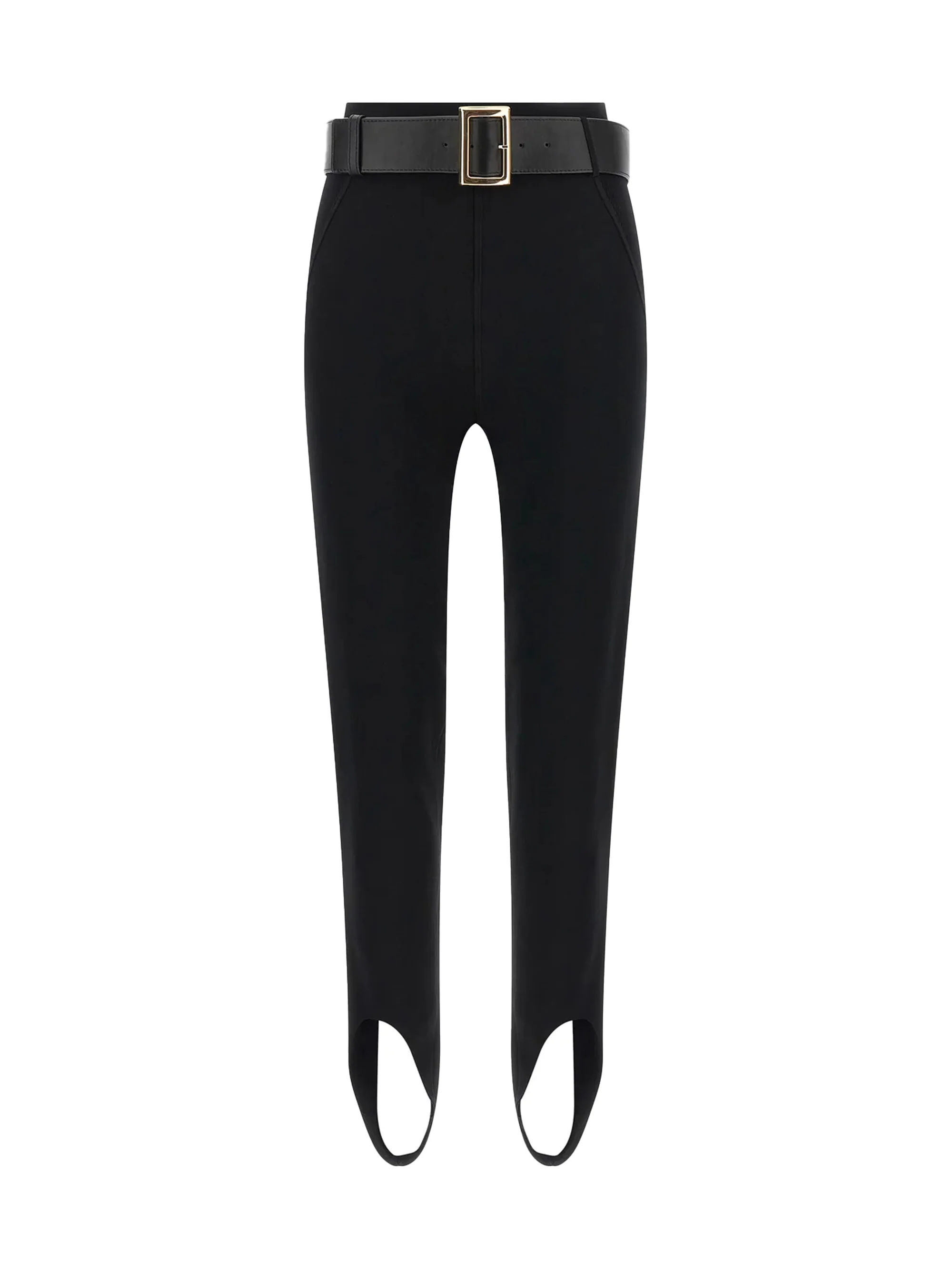 stretch jersey leggings with belt