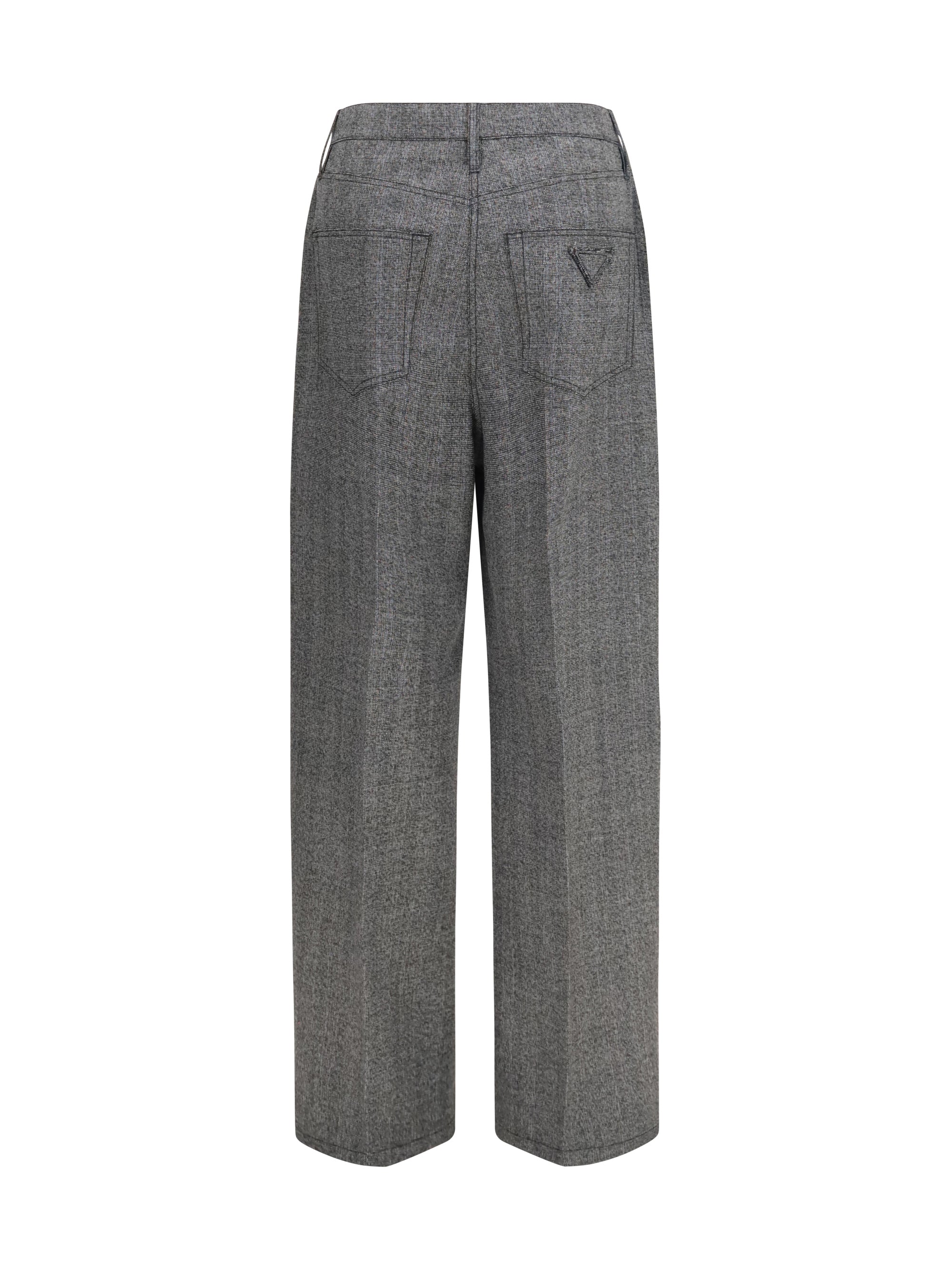 PRADA 40 mouliné wool pants