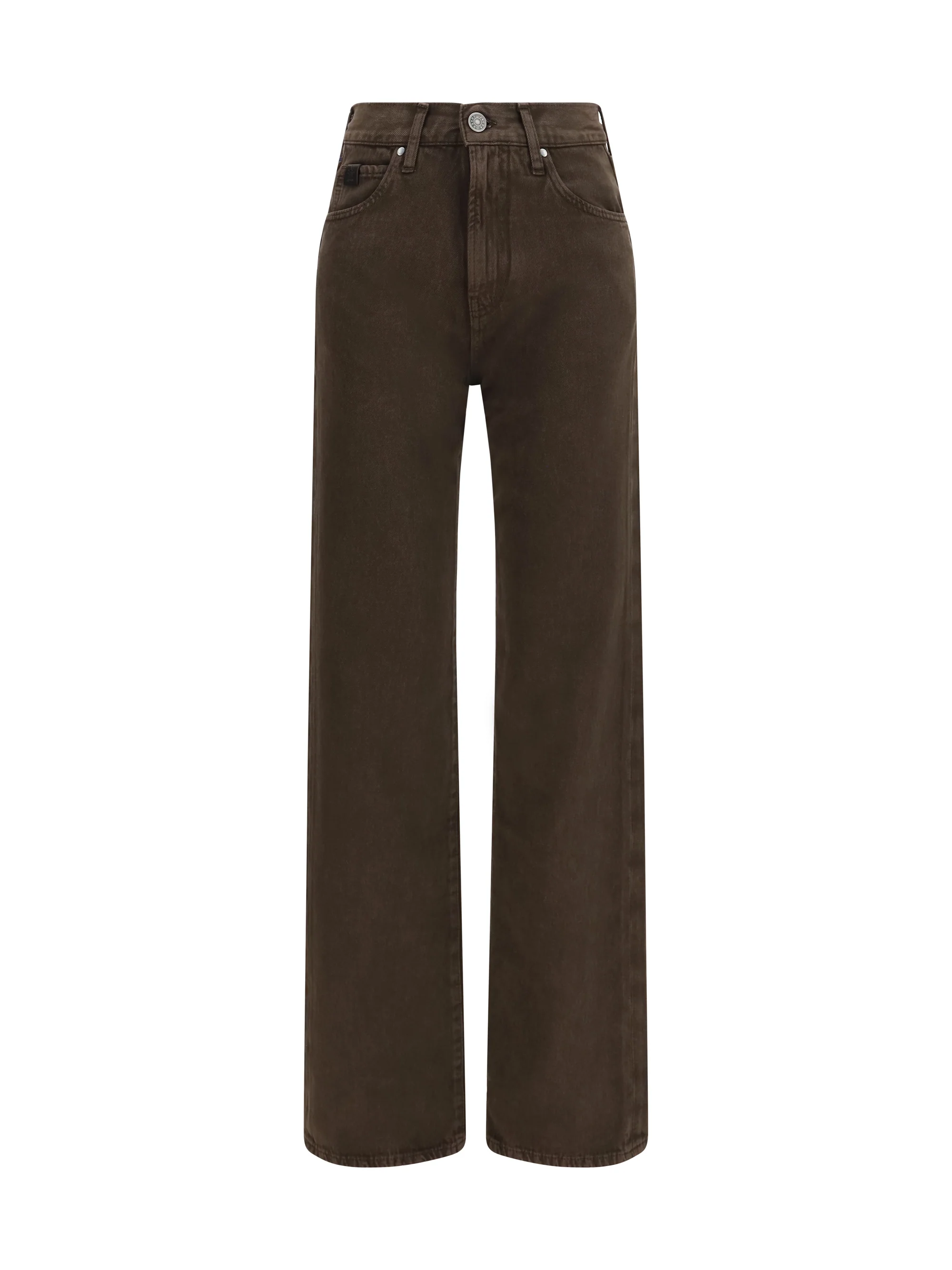 high-rise straight-leg jeans