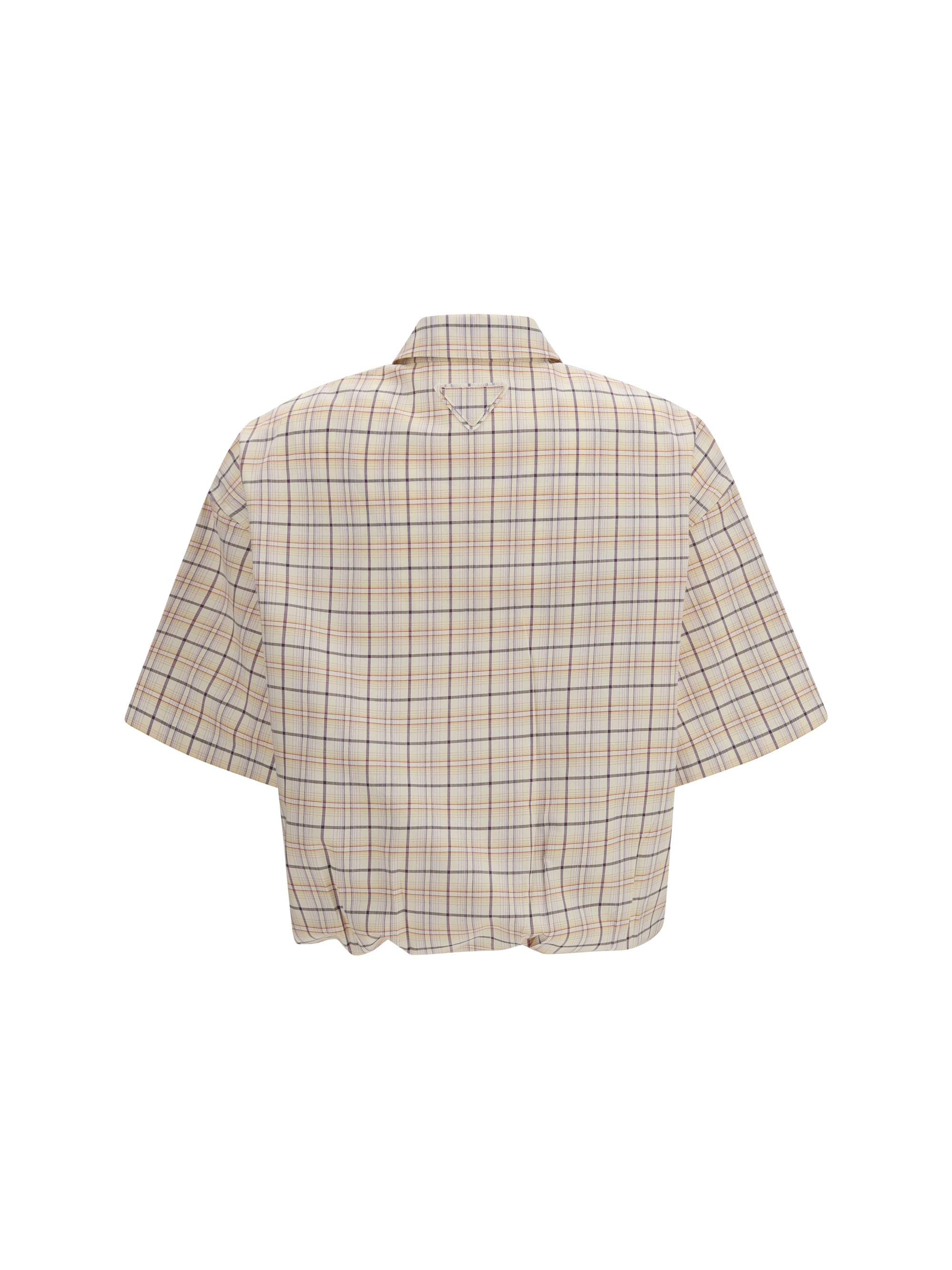 checked poplin shirt