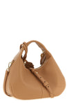 the ganni mini hobo handbag features a curved