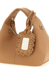 mini hobo hammered leather handbag