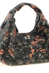 the hobo mini flowers ganni bag redefines the classic curved silhouette throug