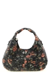 the hobo mini flowers ganni bag redefines the classic curved silhouette throug