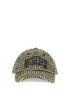 woollen check cap
