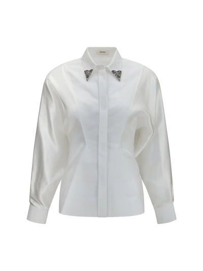 embroidered cotton poplin shirt