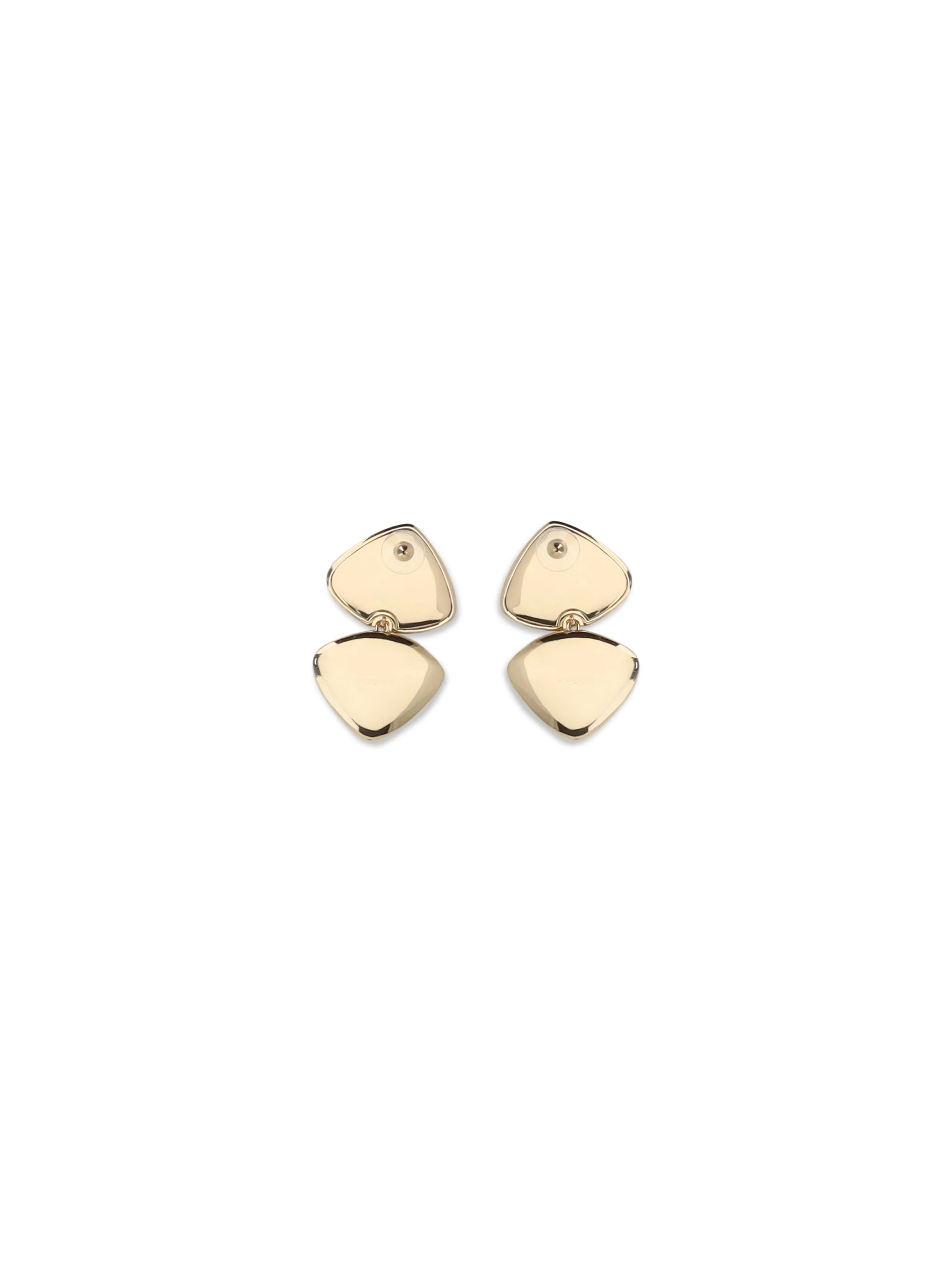 SELF-PORTRAIT OS two-tone speckled enamel earrings