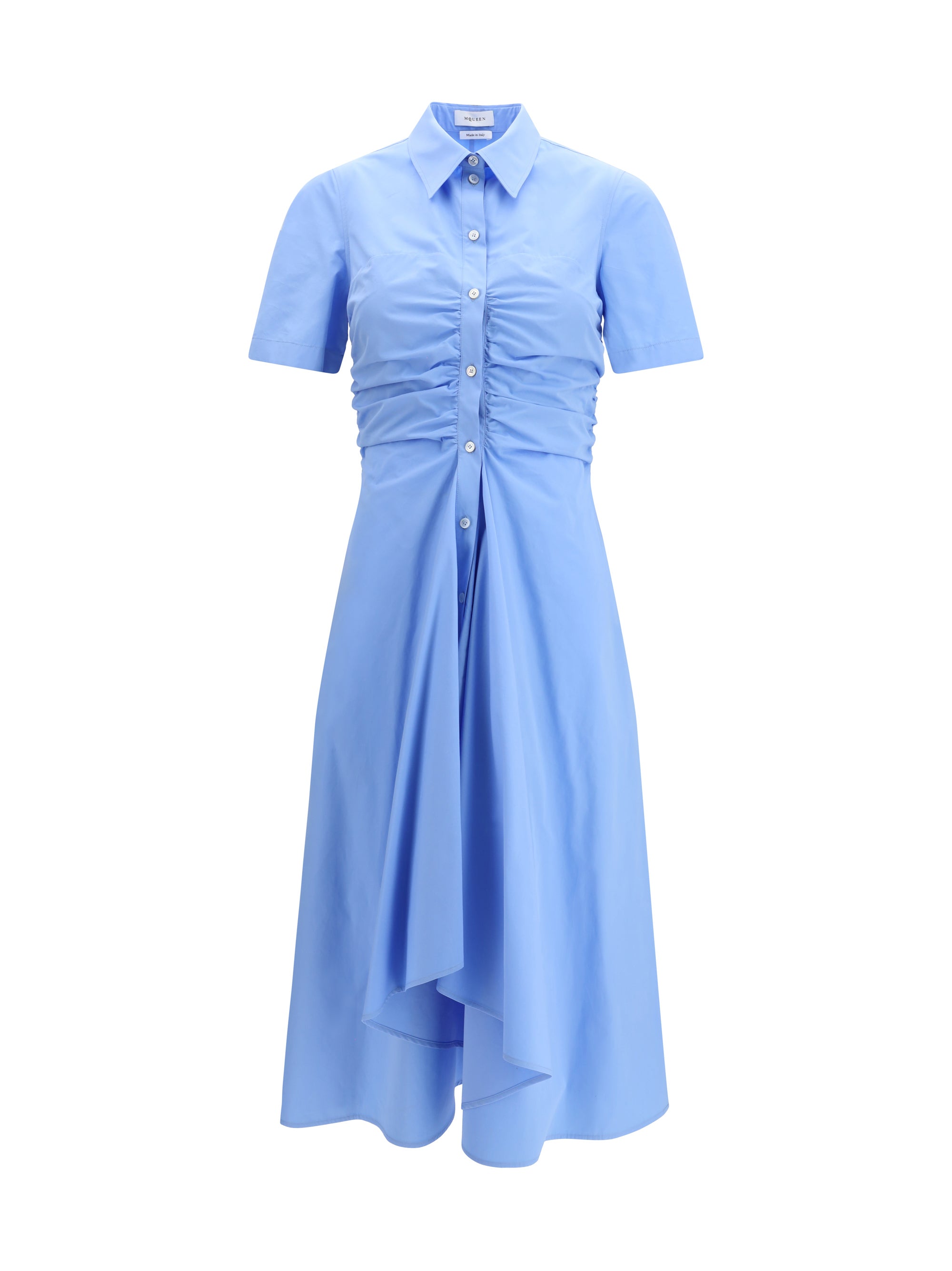 midi shirt dress in cotton