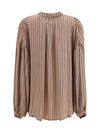 silk blend striped shirt