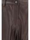 straight-leg leather pants