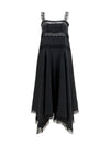 silk maxi dress with lace details
