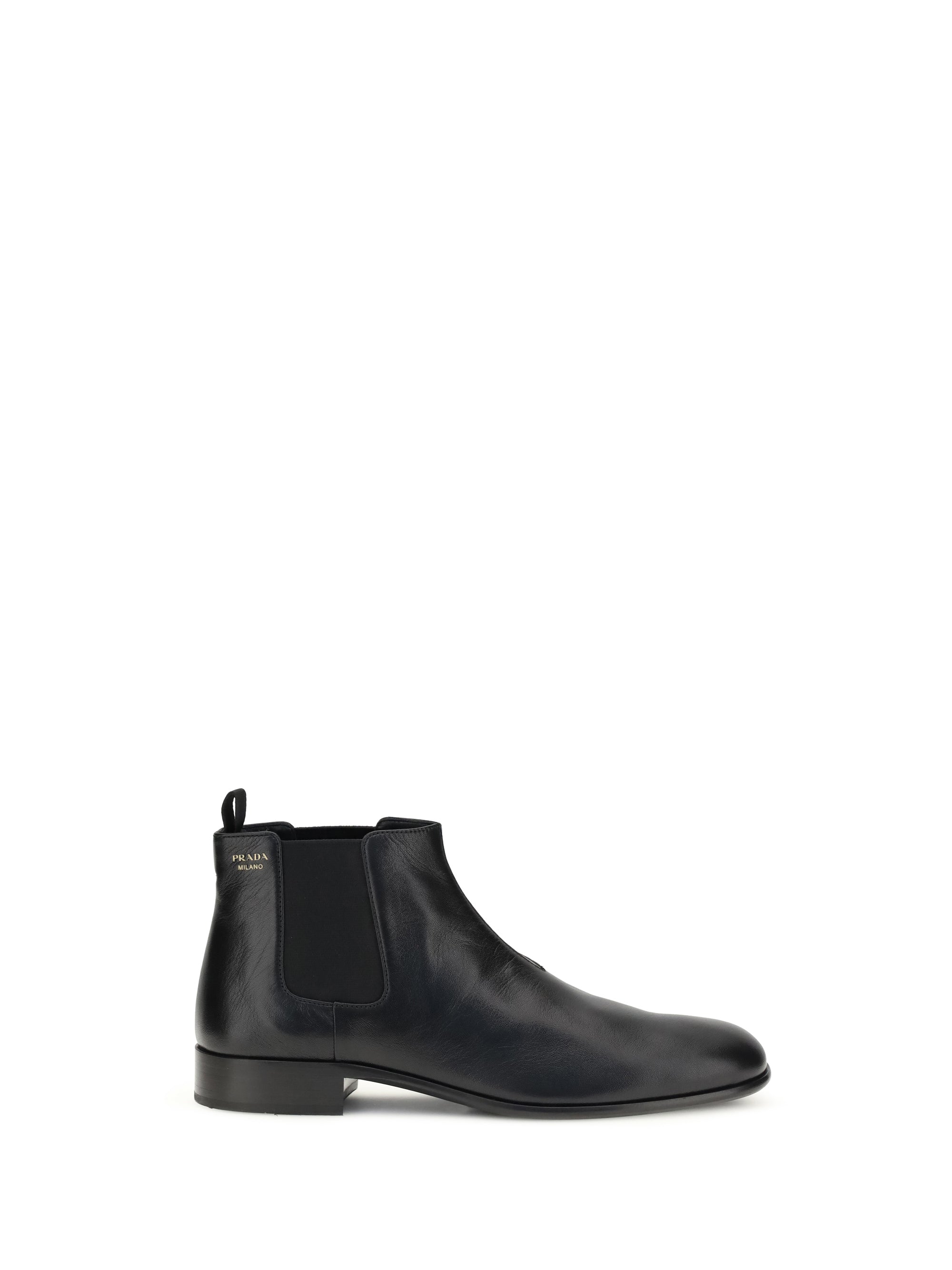 PRADA 38 leather ankle boots