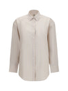 oversized striped shirt in cotton