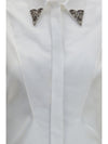 embroidered cotton poplin shirt