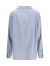 striped silk pj shirt