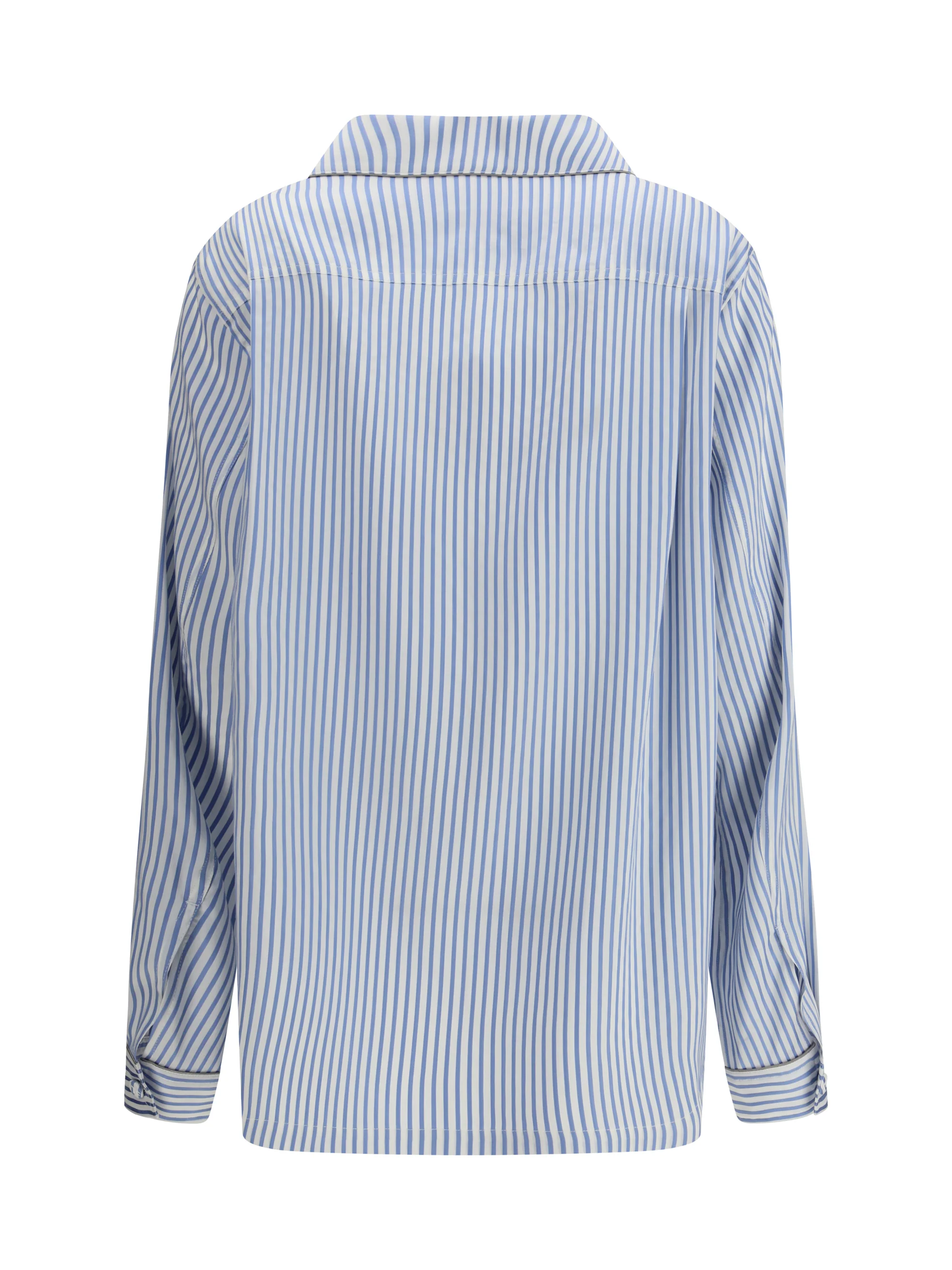 striped silk pj shirt