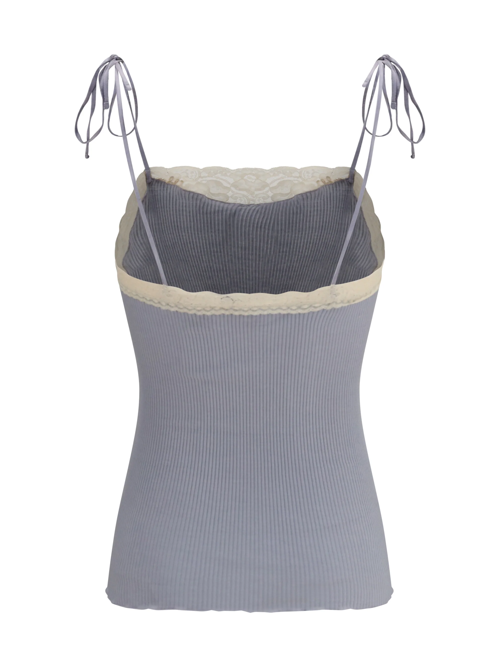 jersey and lace thin strap top