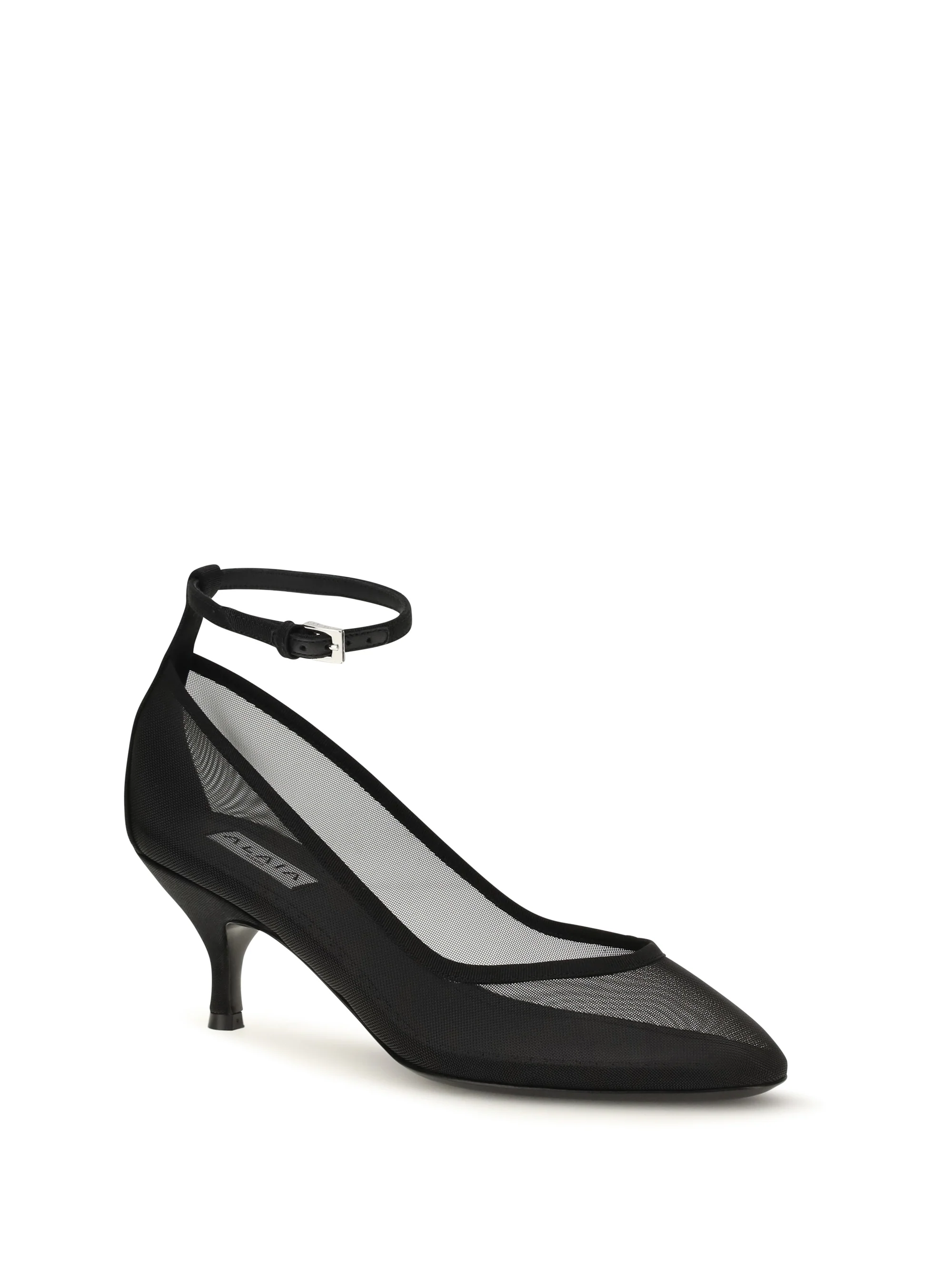 ALAIA 36 nude mesh pumps