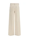wide leg jeans in flocked denim