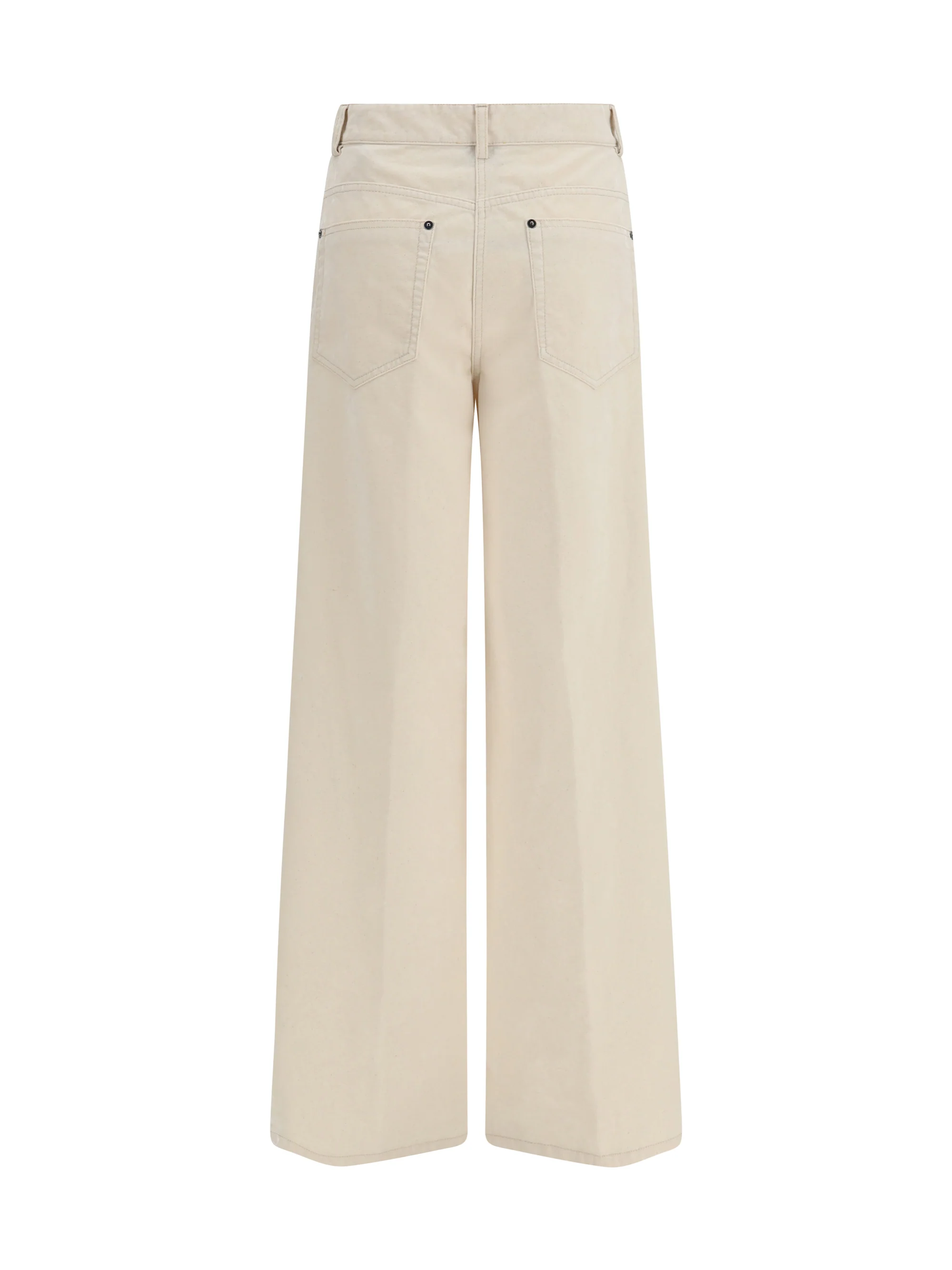 wide leg jeans in flocked denim