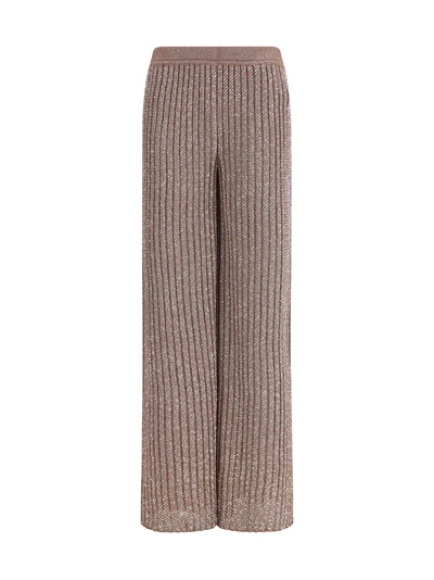tailored pants in lamé viscose with sequins