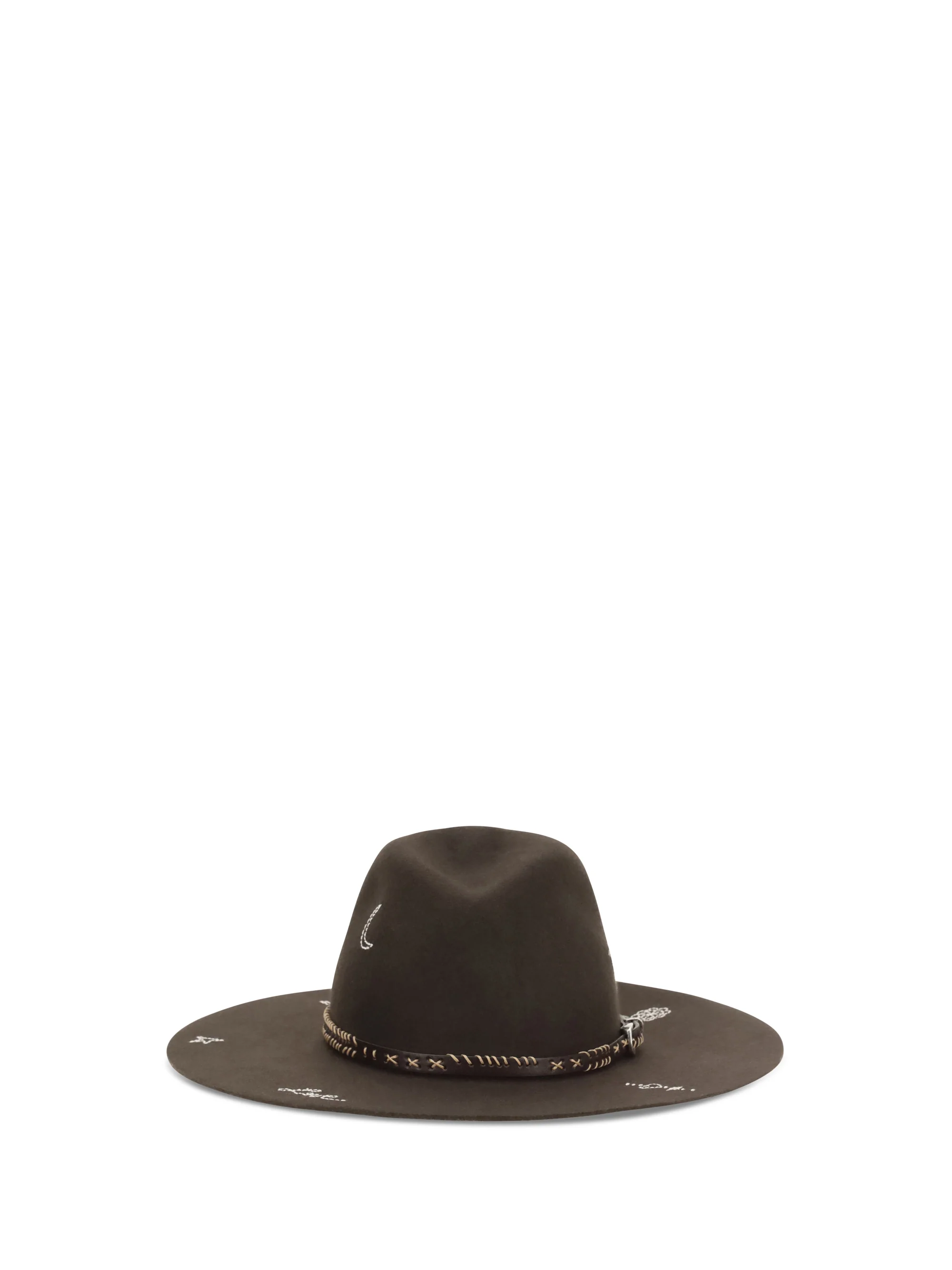 GOLDEN GOOSE S embroidered wool fedora