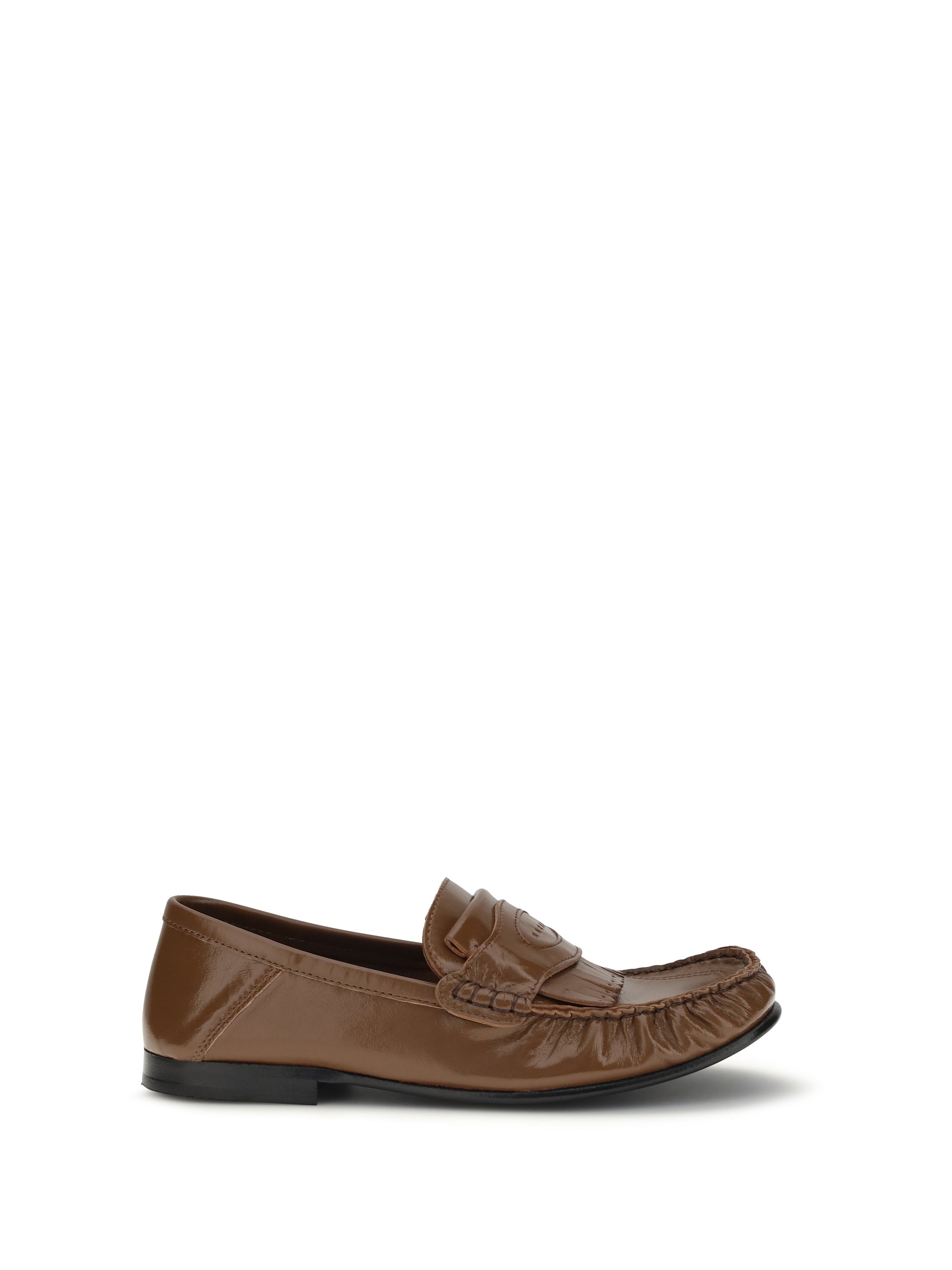MARNI 36 leather loafers with tassels and foldable heel