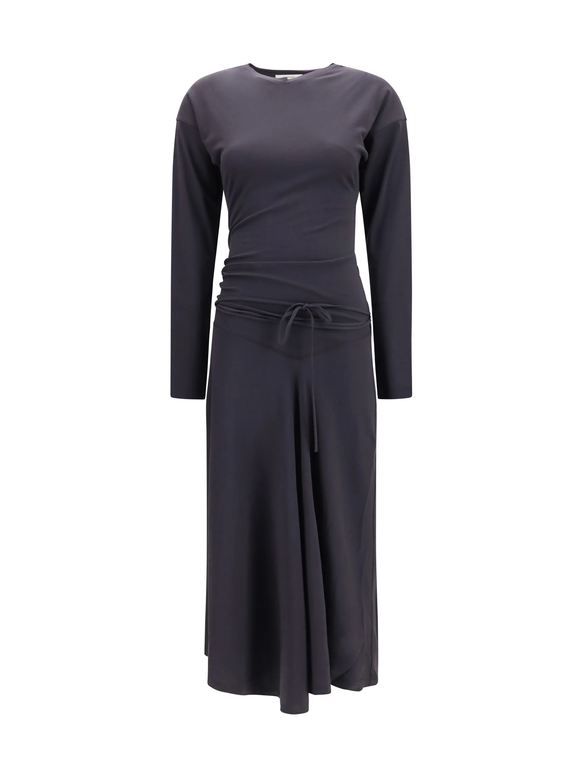 draped fitted long dress