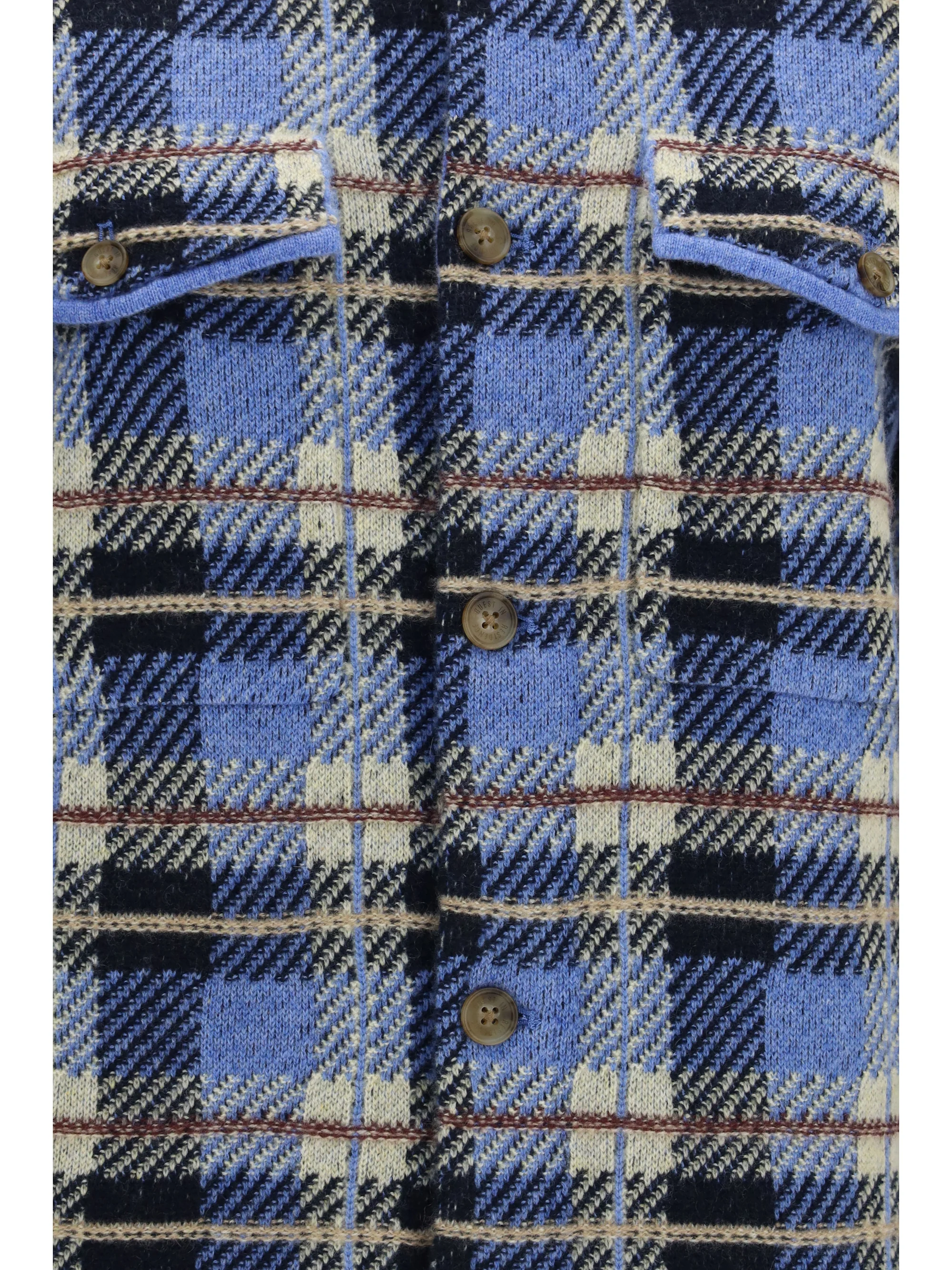 checked cashmere shirt