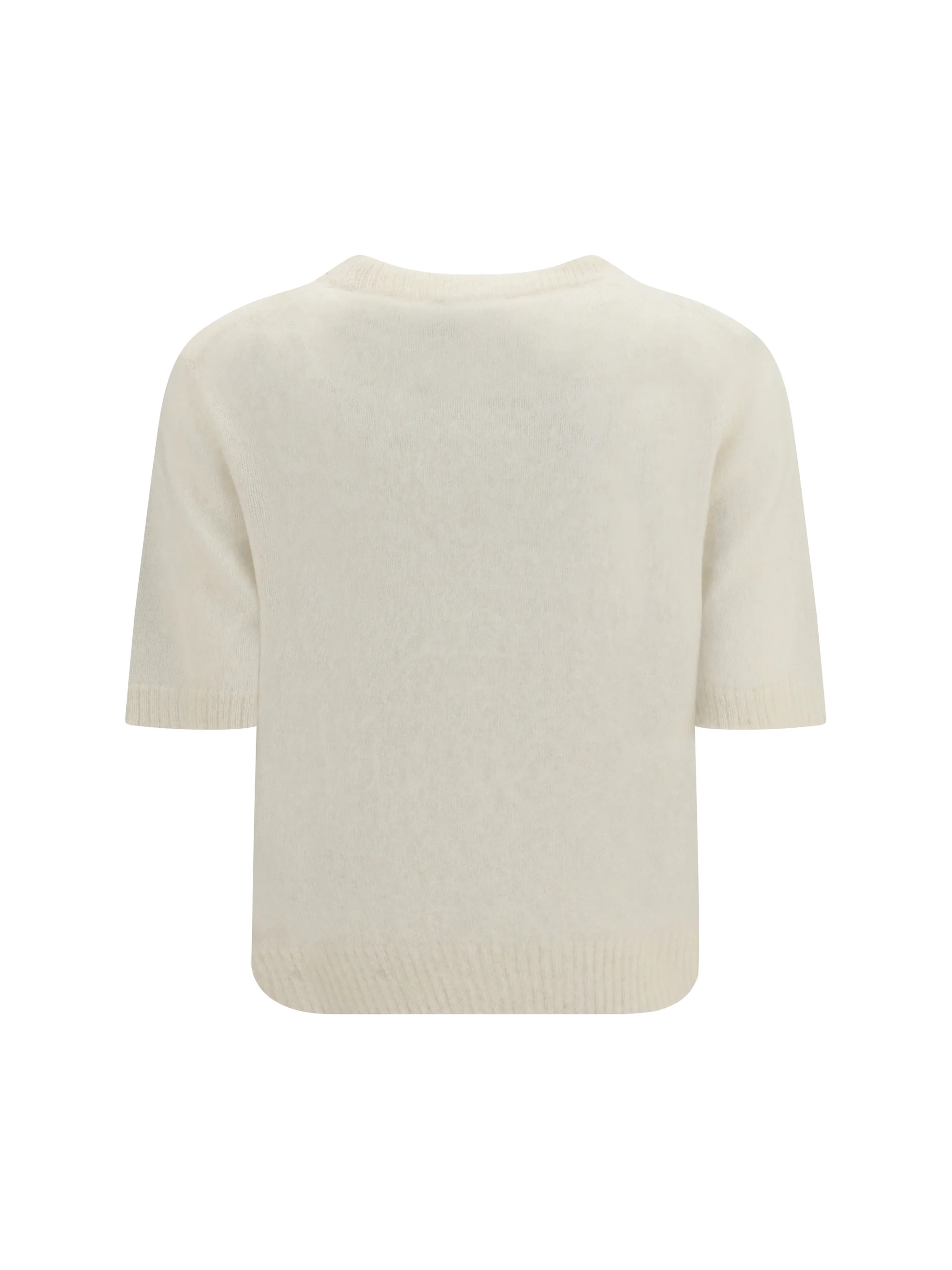 GANNI M alpaca graphic knit t-shirt